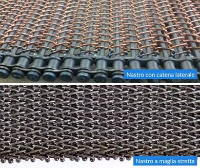 TIPOLOGIE DI NASTRI TRASPORTATORI CON CATENA LATERALE E A MAGLIA STRETTA (PARTE IV)
